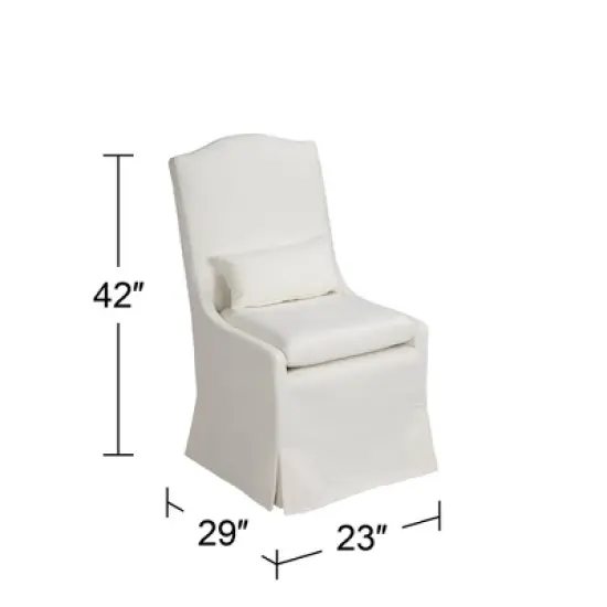 55 Downing Street Juliete Peyton Pearl Slipcover Dining Chair image {8}
