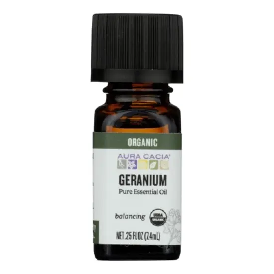 Aura Cacia Organic Geranium Pure Essential Organic - 0.25 fz image {4}