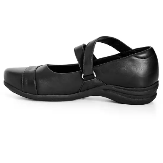 Women's WIDE FIT Brooklyn Comfort Flat - black | CLOUDWALKERS image {3}