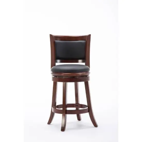 24" Augusta Swivel Counter Height Barstool Hardwood - Boraam image {3}