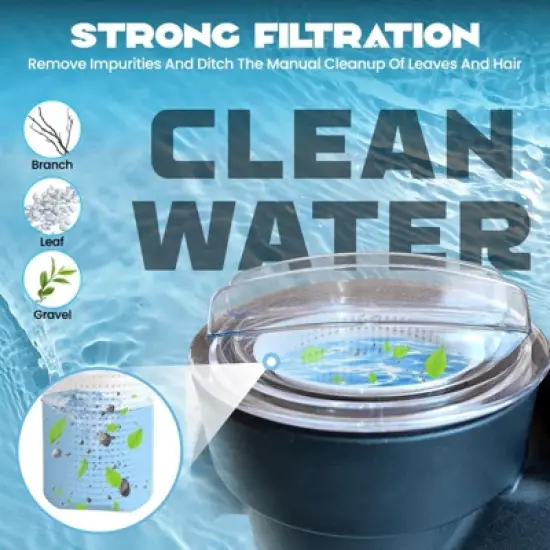 1.5 HP Swimming Pool Pump Above Ground/Inground, 220V, 8000 GPH High-Flow, 1100W High-Efficiency Swimming Pool Pump image {5}