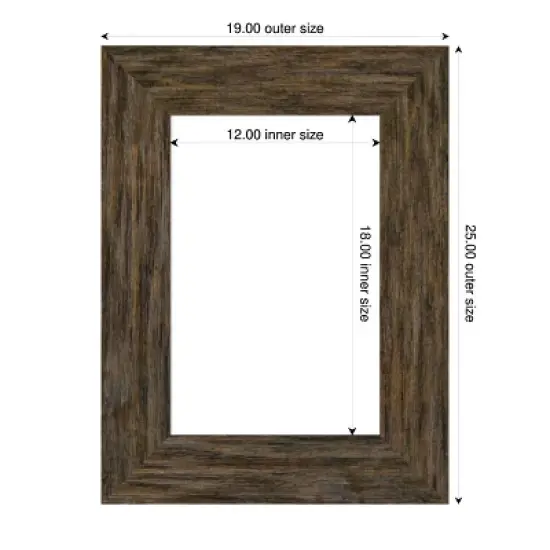 Amanti Art Fencepost Brown Framed Dry Erase Magnetic Board image {4}