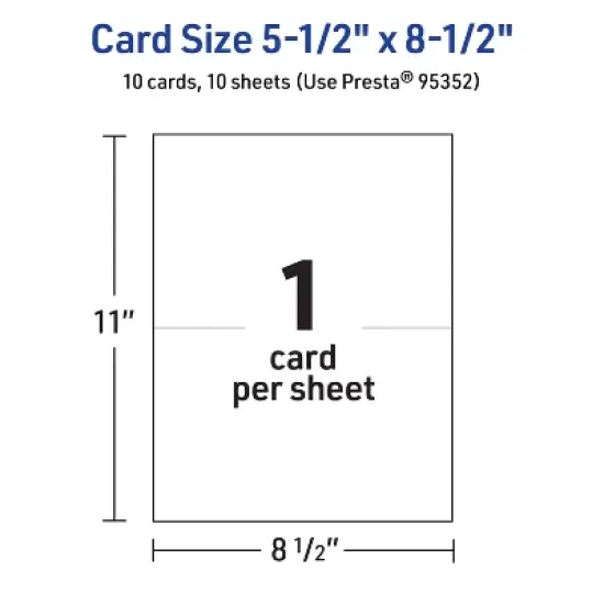 Avery Printable Greeting Cards, 5.5" x 8.5", Glossy White, 10ct image {4}