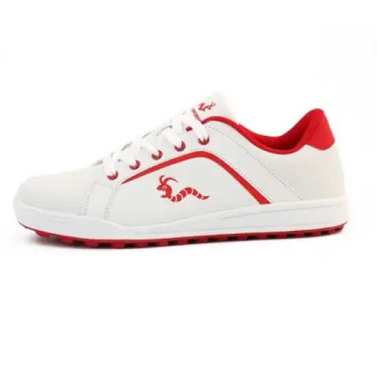 Woodworm Golf Surge V3 Mens Golf Shoes White/Red image {2}