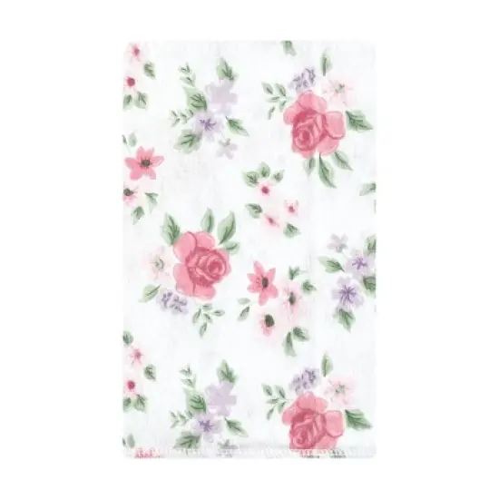 Hudson Baby Infant Girl Cotton Flannel Burp Cloths, Tea Party, One Size image {4}