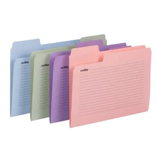 Smead SuperTab Notes File Folder, Oversized 1/3-Cut Tabs, Letter Size, Assorted Colors, 12 per Pack (11651) image {4}