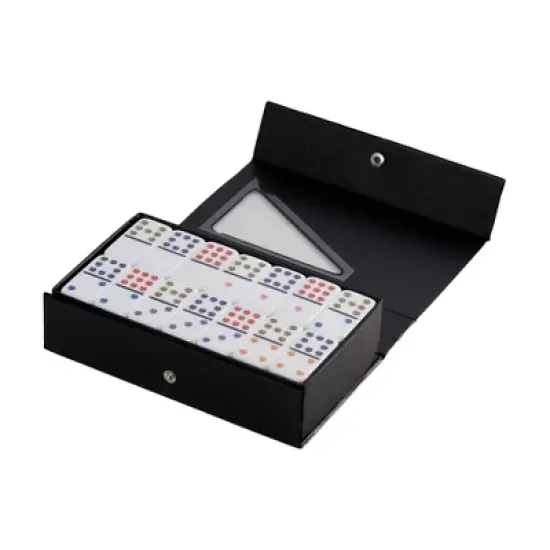 Puremco ChickenFoot Double 9 Color Dot Dominoes Board Game: Educational Patterns & Instructions, Party for 1-8 Players image {3}