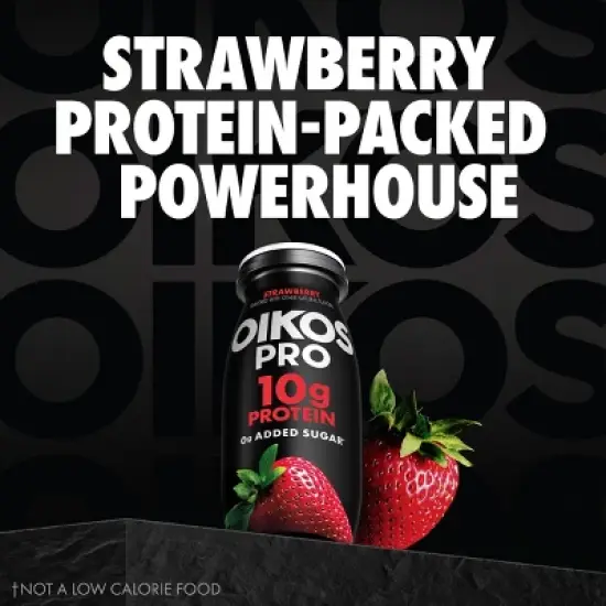 Oikos Pro Strawberry Cultured Dairy Drink - 3.1 fl oz/6ct image {2}