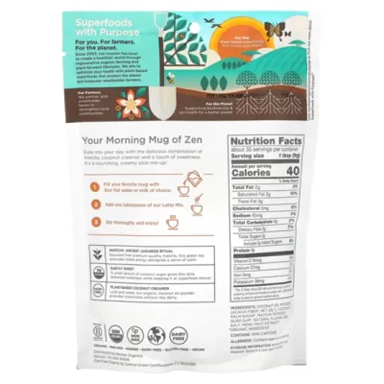 Navitas Organics Organic Matcha Latte, 11.1 oz (315 g) image {1}