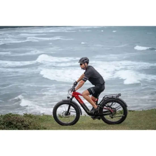 Vanpowers Adult GrandTeton Pro 2.29' Step-Over 750W Hub Motor Electric Bike - Red/Black image {10}