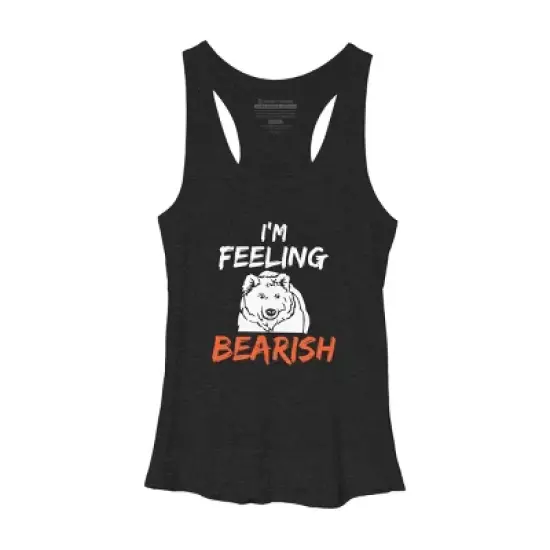 Women's Design By Humans I'm Feeling Bearish By MadderTees Racerback Tank Top image {2}