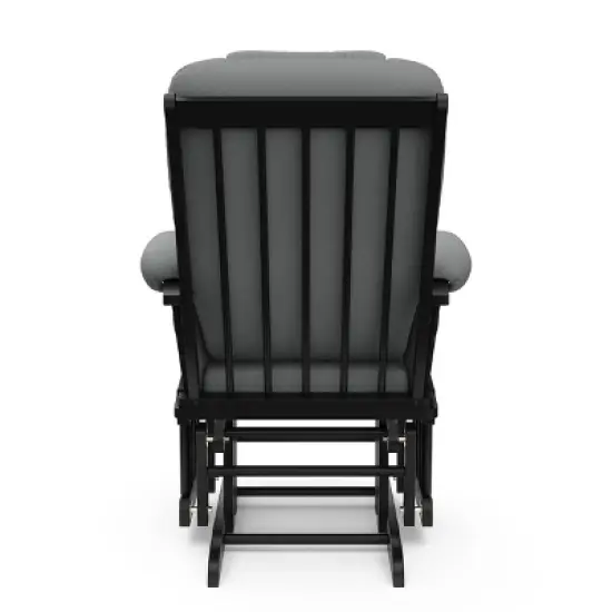 Storkcraft Tuscany Black Glider and Ottoman image {8}