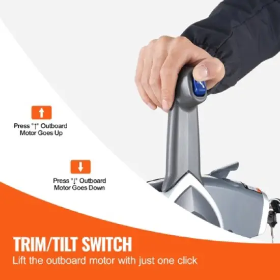 VEVOR Boat Throttle Control, 5006180 Side-Mounted Outboard Remote Control Box for Evinrude Johnson, Marine Throttle Control Box image {4}