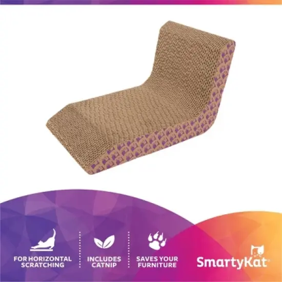 SmartyKat Scratch Ladder Angled Corrugate Cat Scratcher with Catnip Infusion Technology image {3}