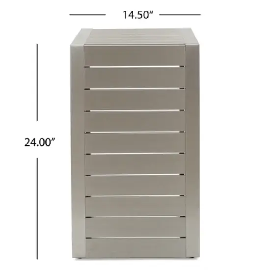 Wooakway Square Outdoor Side Table, Patio Coffee Table for Yard Garden image {10}