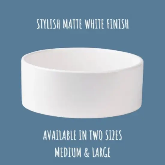 Park Life Designs 3c Hugo Dog Bowl - White image {2}