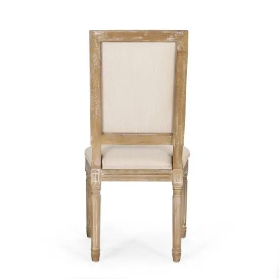 2pk Regina French Country Wood Upholstered Dining Chairs  - Christopher Knight Home image {6}
