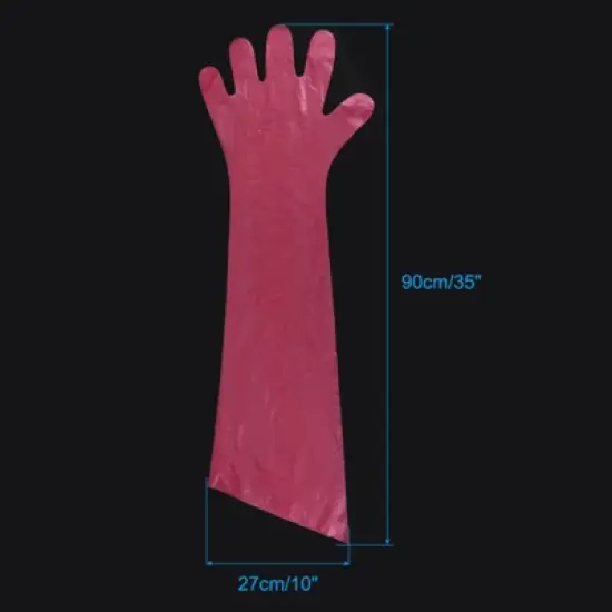 Unique Bargains Wear-resistant Durable Anti-leakage Elastic Extra Long Gloves image {1}