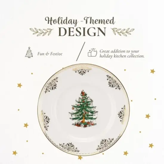 Spode Christmas Tree Gold Collection Dinner Plates, Set of 4 image {2}
