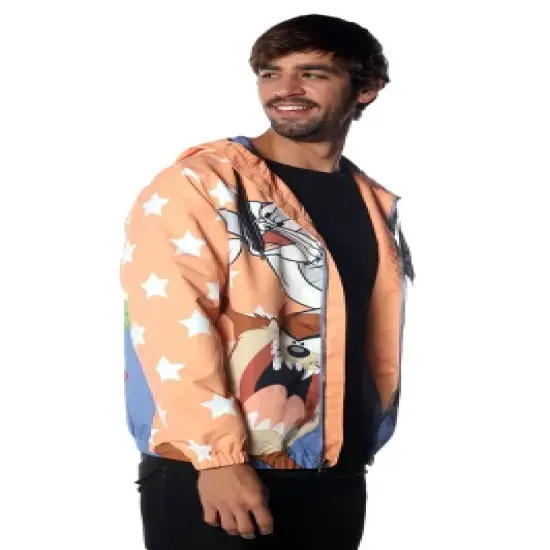 Members Only Men's Big Bugs Looney Tunes Windbreaker Jacket image {1}