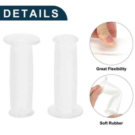 Unique Bargains Bike Handlebar Grips Covers 3.94" Clear 1 Pair image {2}