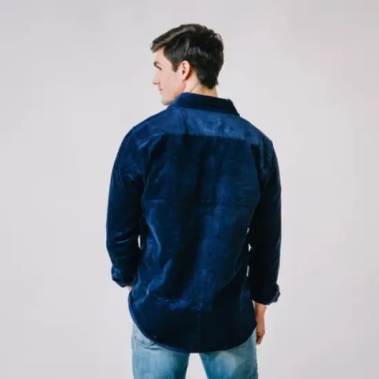 Hope & Henry Men's Organic Cotton Long Sleeve Corduroy Button Down Shirt Jacket image {2}