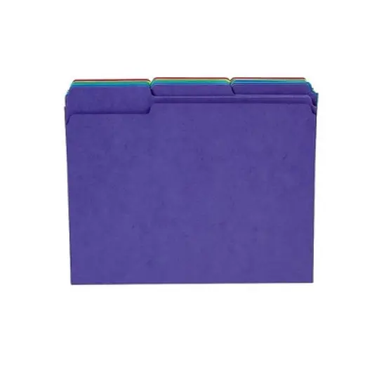 Staples Heavyweight File Folders 1/3-Cut Tab Letter Size Assorted Colors 50/Box (ST18363-CC) 810351 image {6}