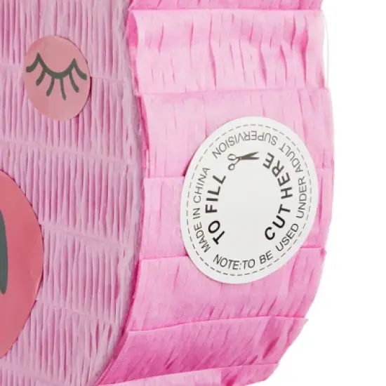 Blue Panda Pink Pig Pinata for Hawaiian Luau Pinata Summer Tropical Birthday Party Supplies Decorations with Skirt Design, 16.5x10x3 In image {6}