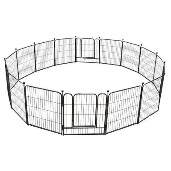 GOTGELIF 16 Panels 32" Height Dog Playpen Heavy Duty Pet Fence Indoor Outdoor image {8}