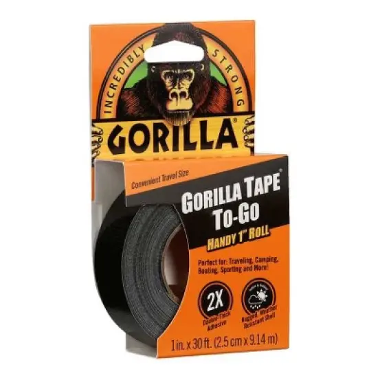 Gorilla Glue  Duct Tape,Black,1 in x 10 yd,17 mil 6100109 image {6}