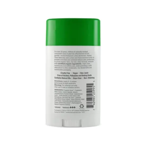 Herbal Clear Naturally Aloe Fresh Deodorant - Pack of 2 2.65 oz Stick image {1}