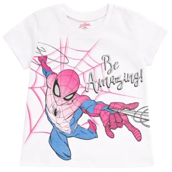 Marvel Spider-Man Girls T-Shirt Skirt and Scrunchie 3 Piece Outfit Set Toddler to Big Kid image {2}