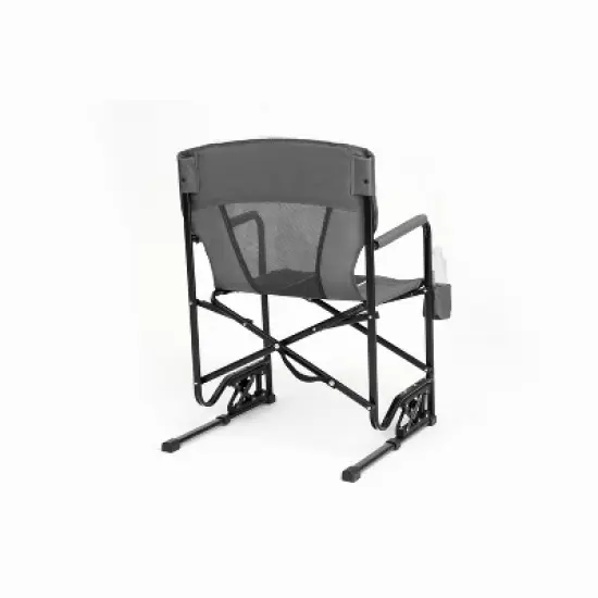 Gulches Outdoor Portable Chairs - Freestyle Rocker Folding Chair with Comfortable Backrest, Grey image {9}