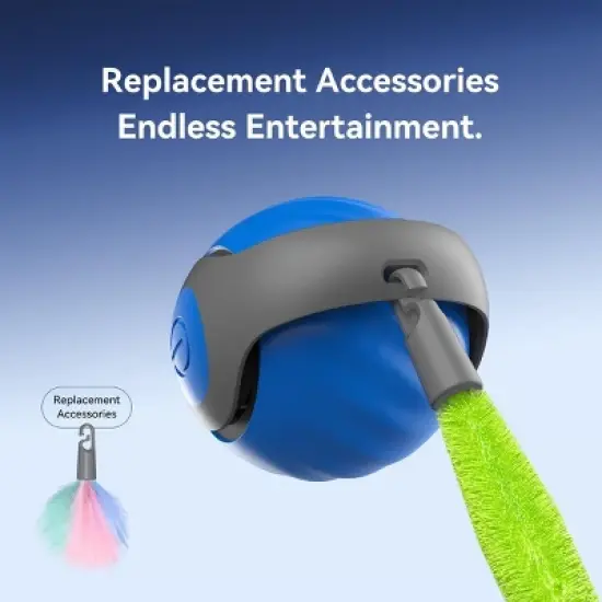 Speedy Sprint Ball Toy for Cat Type-C Rechargeable Interactive Cats Toy Blue image {7}