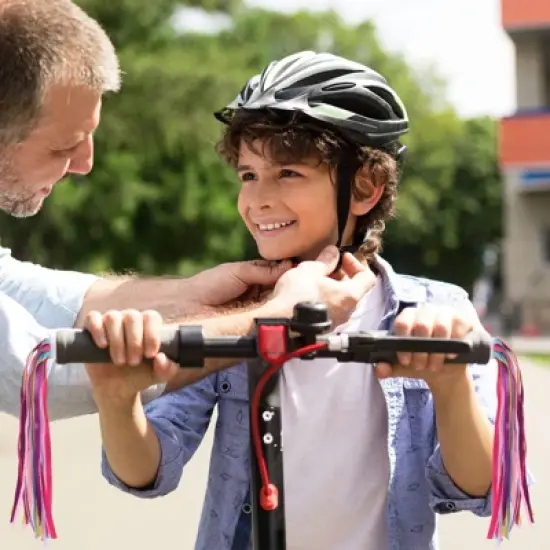 Unique Bargains Handlebar Tassel Ribbon Decorations Scooter Bike Streamers 4 Pcs image {2}