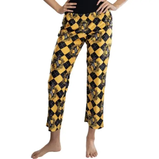 Harry Potter Juniors Hogwarts Houses Crest Cropped Lounge Pants Pajamas image {6}