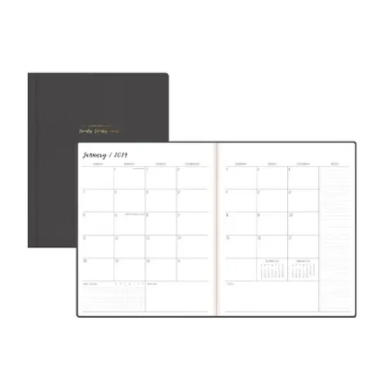 Ivory Paper Co 2024 Planner 10"x8" Weekly/Monthly Bookbound Black image {3}