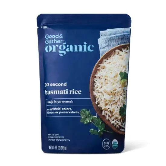 90 Second Organic Basmati Rice Microwavable Pouch - 8.8oz - Good & Gather&trade; image {3}