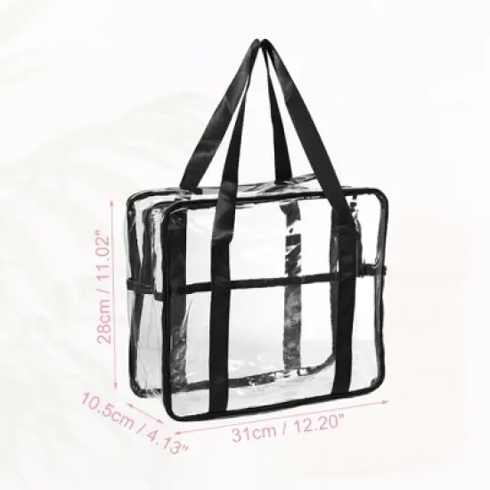 Unique Bargains Large PVC Zipper Makeup Bags and Organizers 1 Pc image {1}