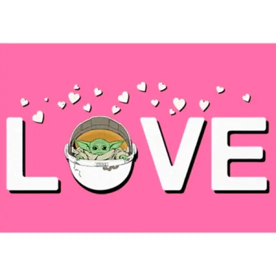 Girl's Star Wars: The Mandalorian Grogu Love Bassinet Crop T-Shirt image {1}