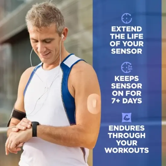 RightCare CGM Adhesive Synthetic Patch, Universal, Covered Oval, Multiple Colors, Bag of 25 image {7}