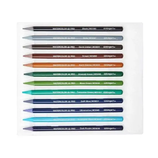 KINGART Woodless Watercolor Pencils 24 Colors image {9}