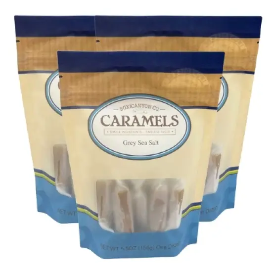 Boxicanyon Caramels 12 Count Grey Sea Salt Caramels - Pack of 3 image {11}