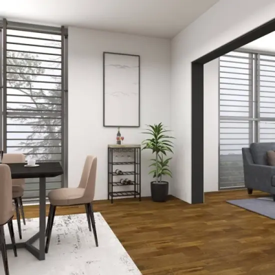 Industrial Metal Rectangle Wine Rack Black - Olivia & May image {24}