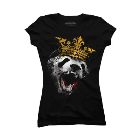 Junior's Design By Humans King Panda By clingcling T-Shirt image {3}