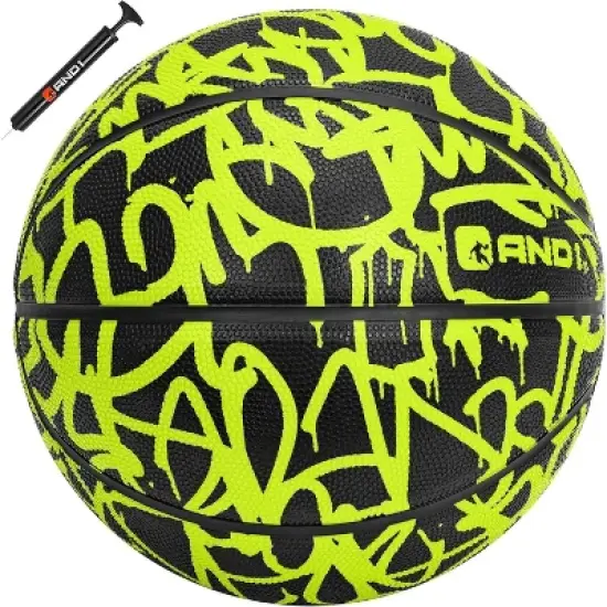 AND1 Fantom Graffiti 29.5 Rubber Basketball : Youth Sized Streetball for Indoor and Outdoor Use, Deep Channel Construction and Durability image {8}
