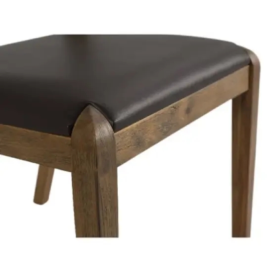 6pc Rasmus Extendable Dining Table Set Chestnut Wire-Brush - Boraam image {3}