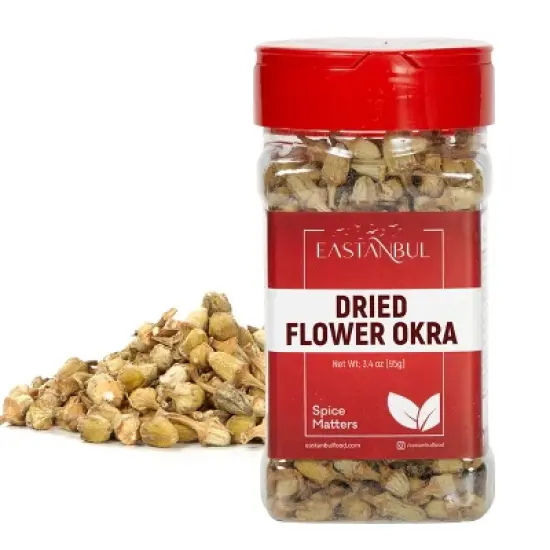 Eastanbul Dried Okra, Dried Ladies' Finger Ocra, Dry Ochro, Bamie AKA Kuru Bamya for Snacks, Stews, Gumbo, 3.4oz image {9}