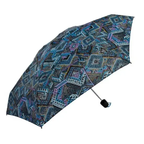 ShedRain Mini Manual Compact Umbrella - Bue Patches image {3}