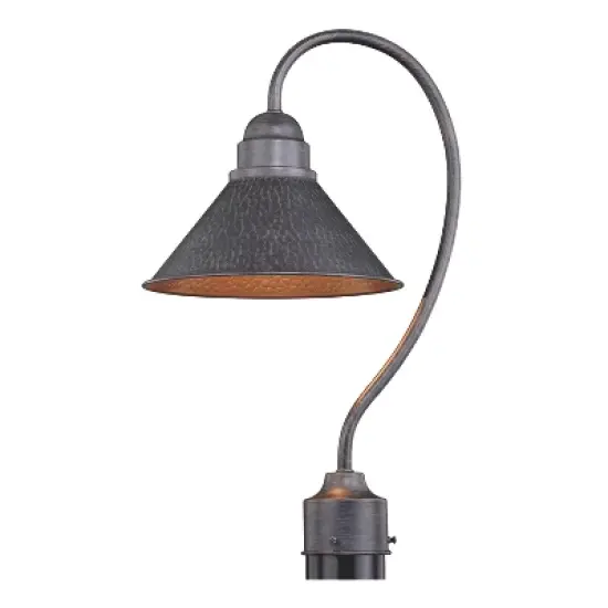VAXCEL Outland 1L Black Dark Sky Farmhouse Outdoor Dome Barn Post Light image {7}